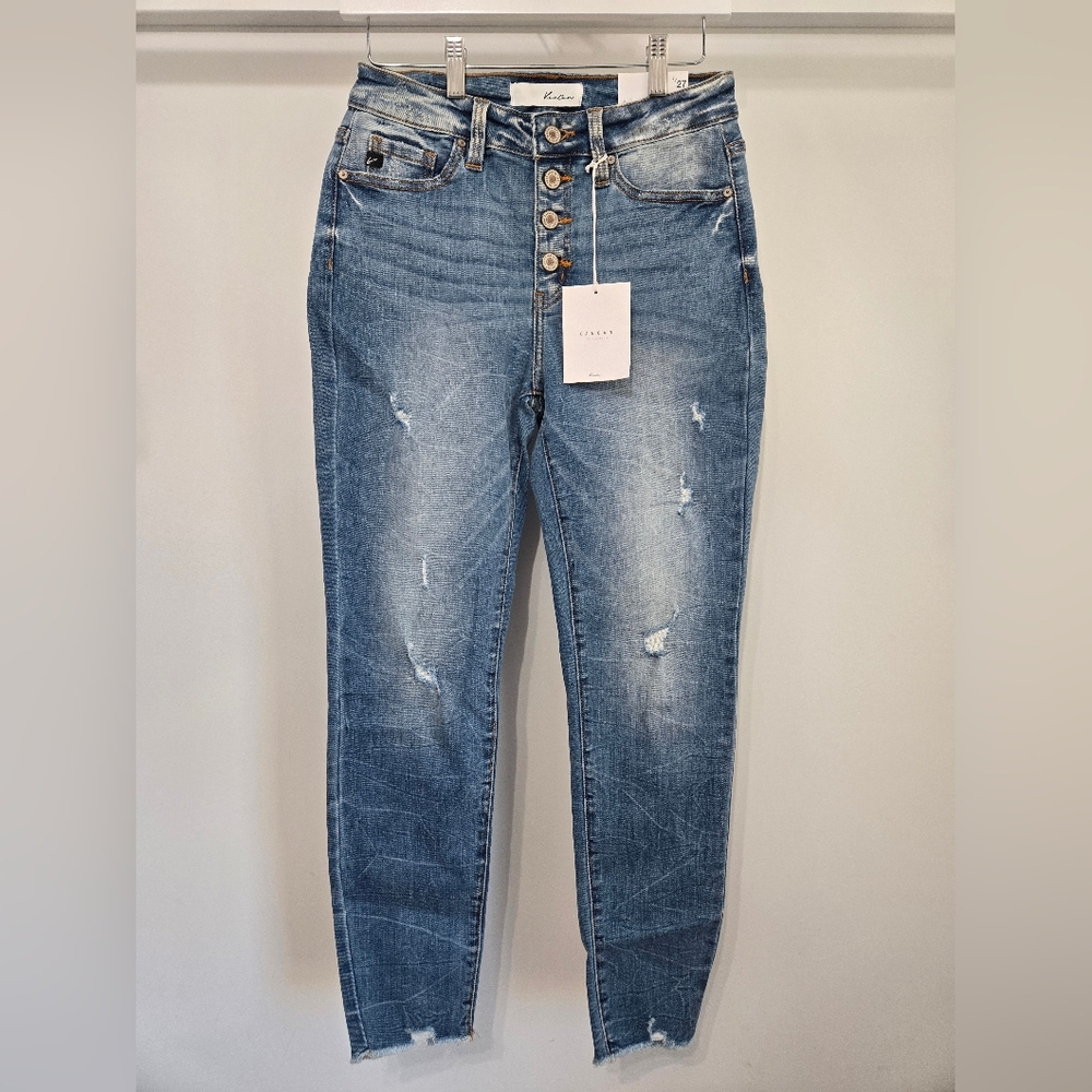 New. KanCan Jeans Women Size 27 / 7 Skinny Ankle - Picture 1 of 4